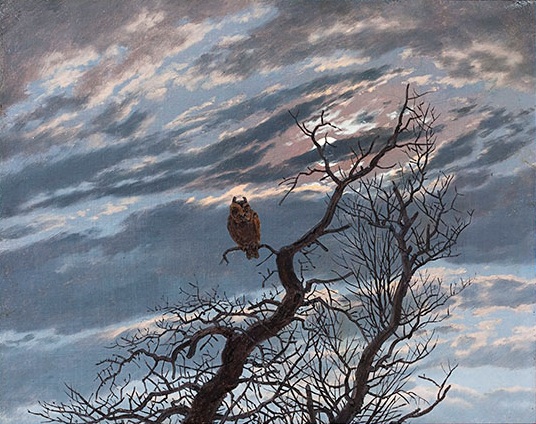 Caspar David Friedrich, Hibou sur un arbre mort (1834)