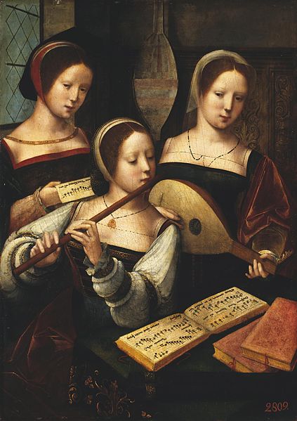 Matre des demi-figures (peintre hollandais actif entre 1530 et 1540) Concert fmininMuse de l'Ermitage, St-Petersbourg