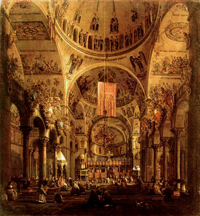 Basilique Saint-Marc à Venise par Canaletto - Musée d'Art Moderne, Rome