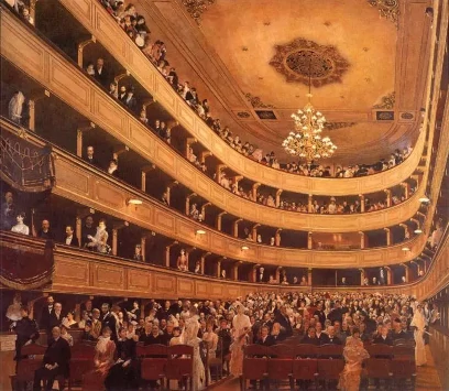 Le Burgtheater peint par Gustav Klimt (1888-1889)