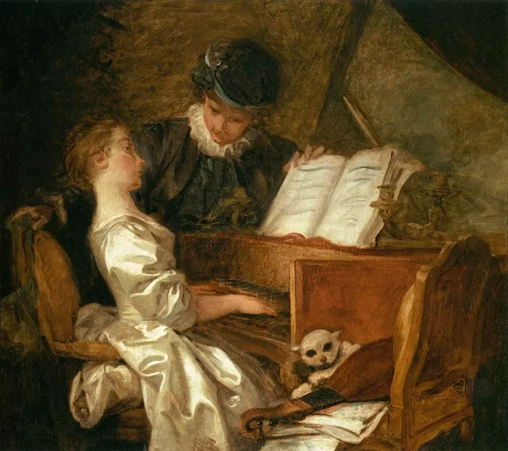Jean-Honoré FRAGONARD (1732-1806)
La leçon de musique (1769) - Musée du Louvre, Paris